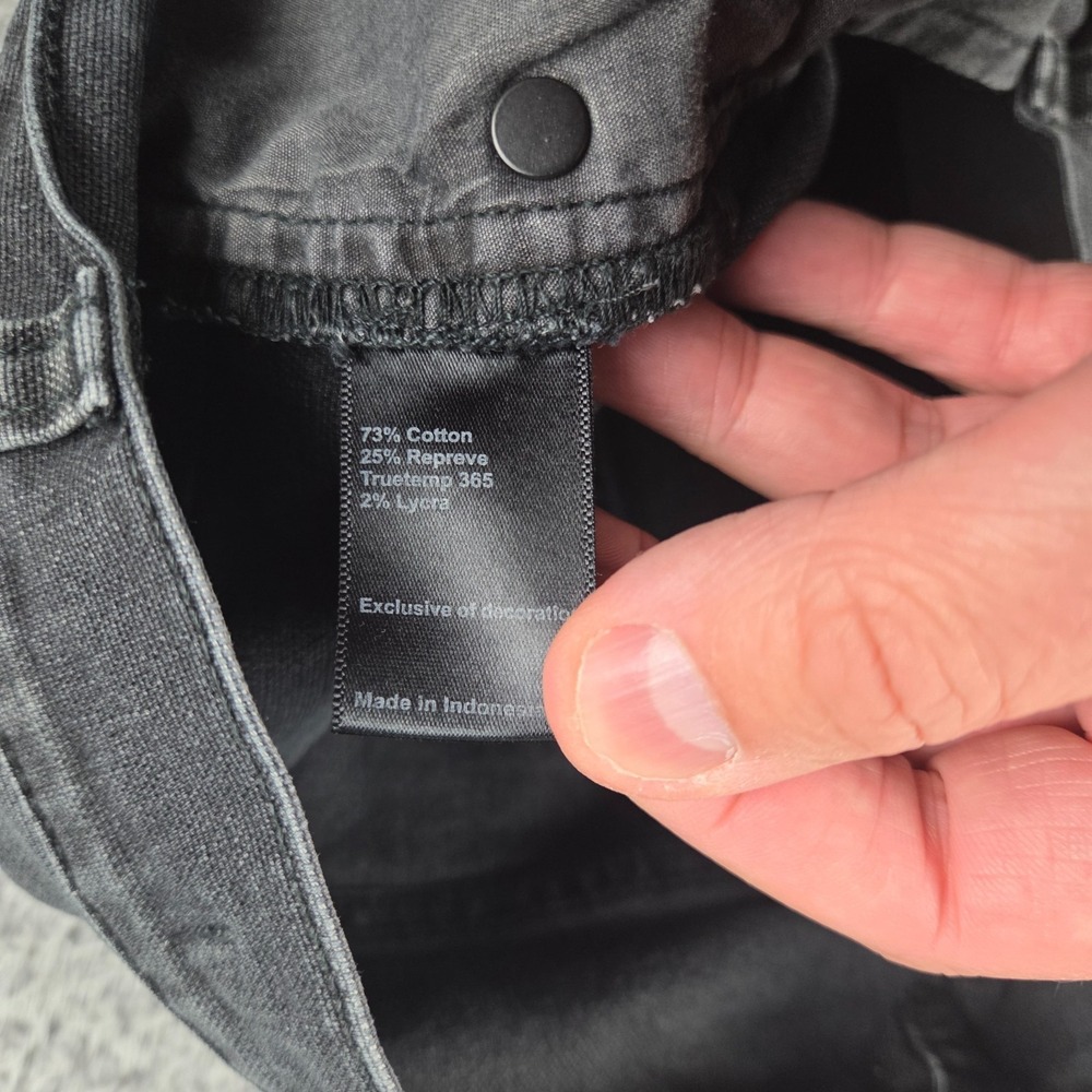 Proof Huckberry Jeans Mens 33x32 Black Denim Mid Rise Straight Leg Grunge - Picture 13 of 16